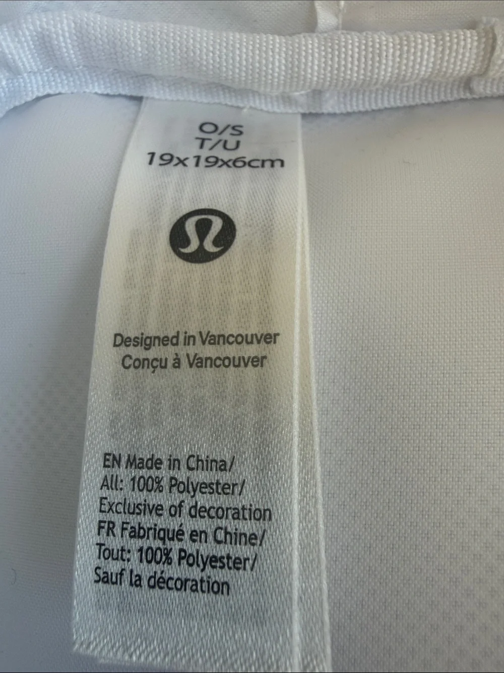 Lululemon White Travel Cube Cosmetic Case Organizer Clear Top NWOT